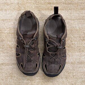 Teva Kimtah Leather Sandals - Size: US M 9, Color: Brown